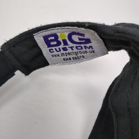 Jewel Strapback Sun Visor Cap Black One Size Adjustable Embroidered Big Custom - Picture 10 of 10